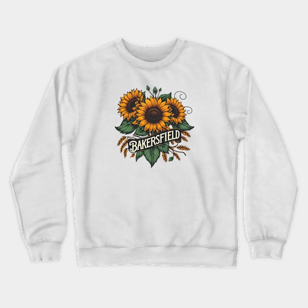 Bakersfield Sunflower Crewneck Sweatshirt by Americansports